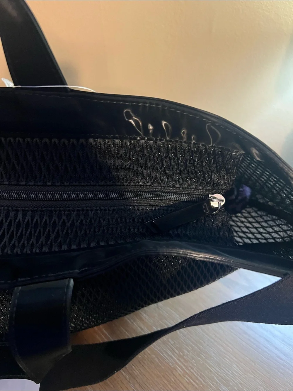 Victoria's Secret VSX Large Black Mesh Tote Bag NWT